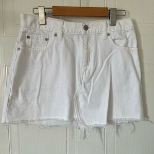 TNA White Mini Denim Skirt